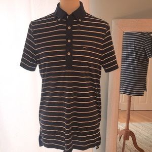 Men’s Navy and White Stripe Ralph Lauren Shirt